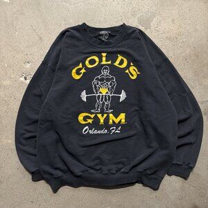 Vintage Golds Gym Black Sweatshirt Size Xl